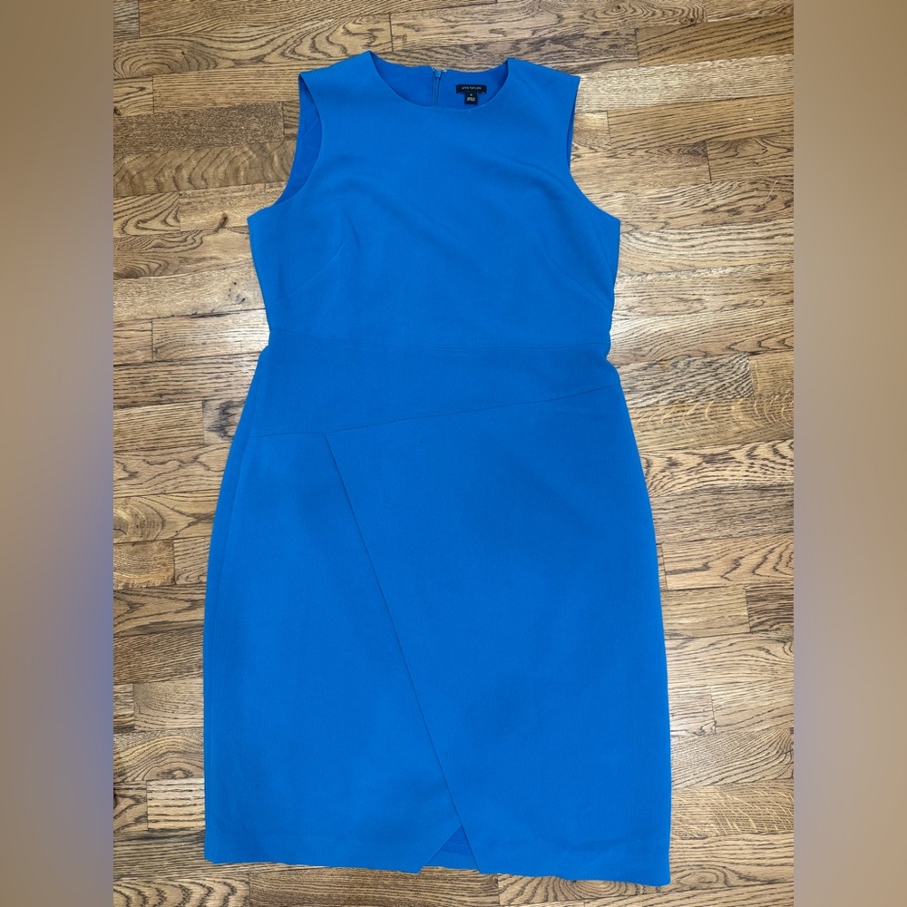 Ann Taylor Vibrant Blue Sleeveless Dress Size 12